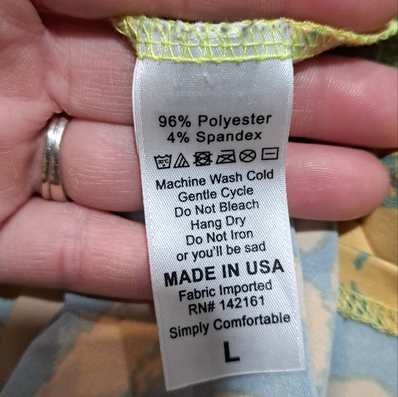 Lularoe Mint and Yellow Floral Maxi Dress-LG - Picture 4 of 4